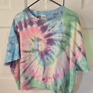 PINK Victoria's Secret Multicolor Tie-Dye Sweatshirt